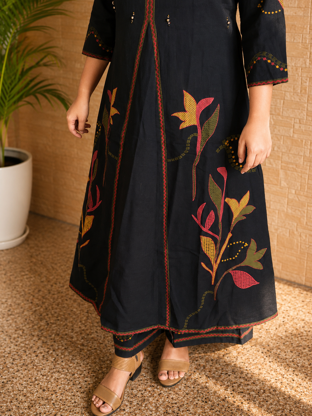 Midnight Bloom A-Line Kurta Set - Image 11
