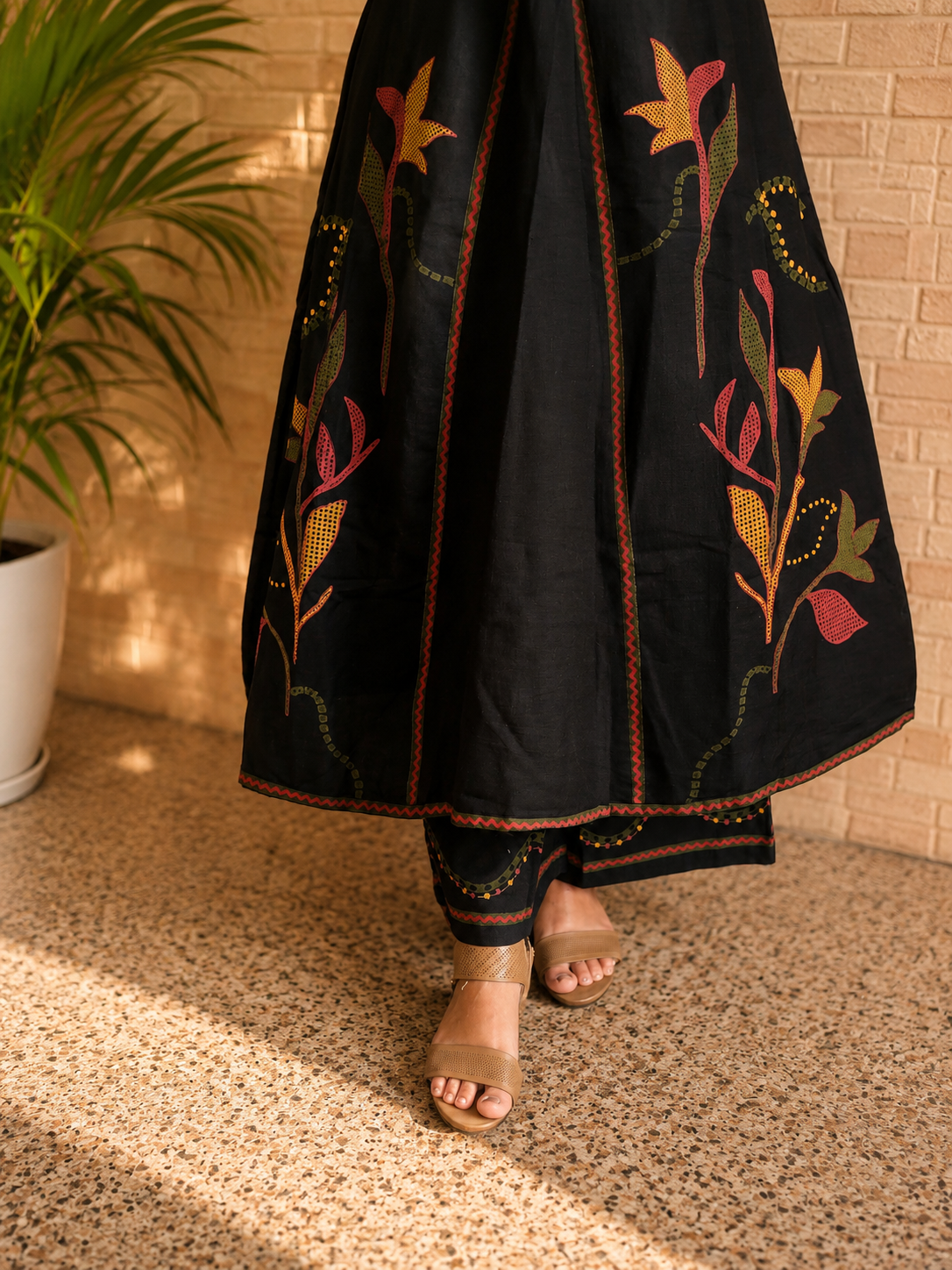 Midnight Bloom A-Line Kurta Set - Image 8