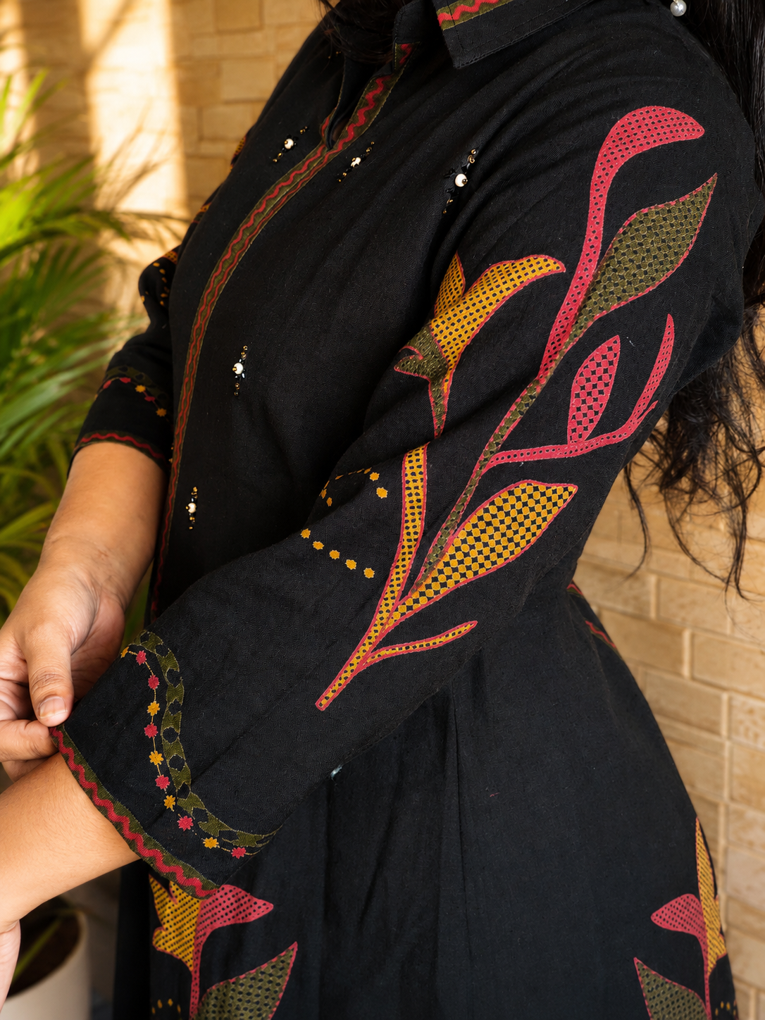 Midnight Bloom A-Line Kurta Set - Image 10