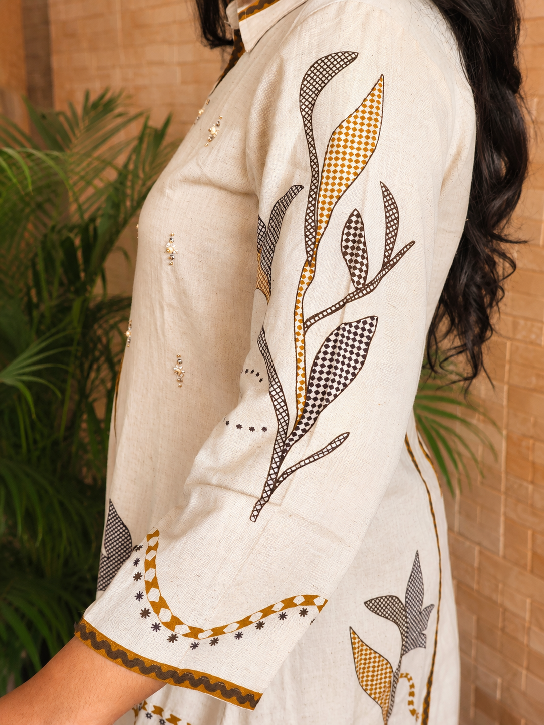 Midnight Bloom A-Line Kurta Set - Image 4
