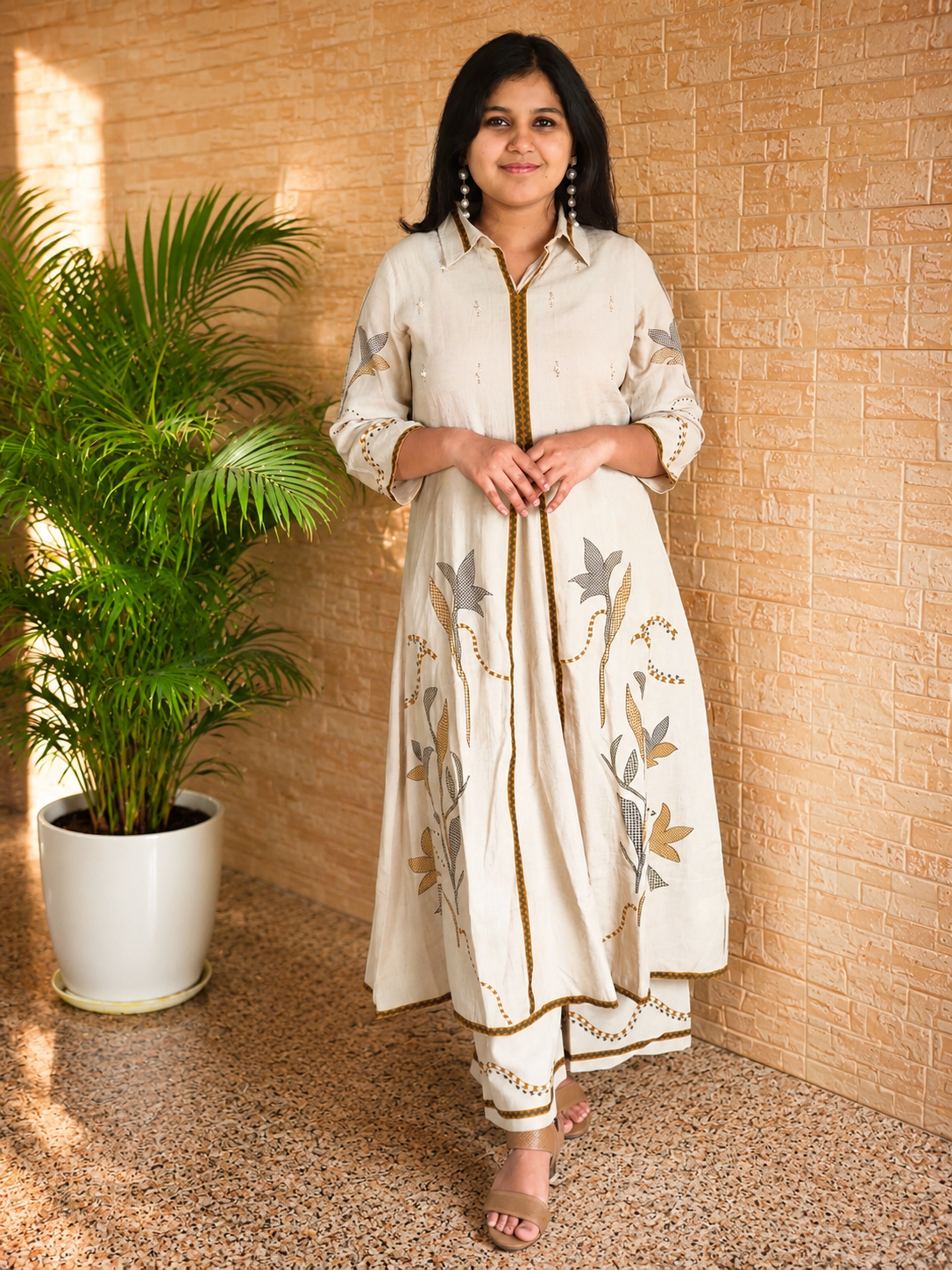 Midnight Bloom A-Line Kurta Set - Image 5