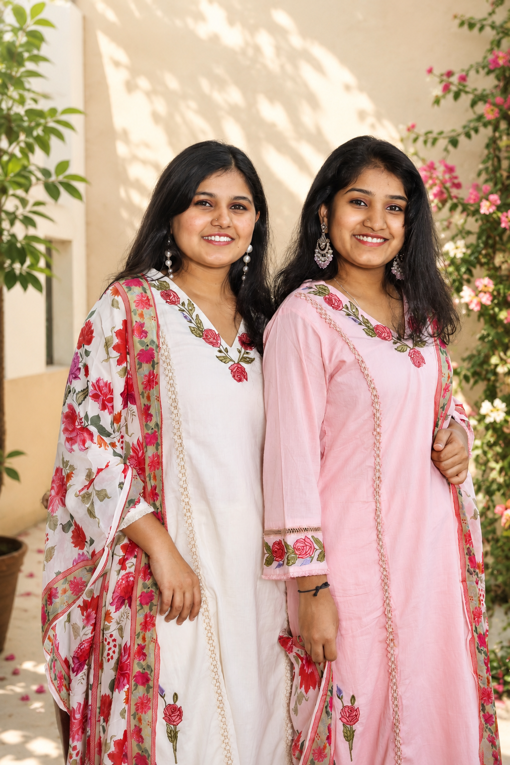 Rosé Garden Embroidered cotton - Image 3