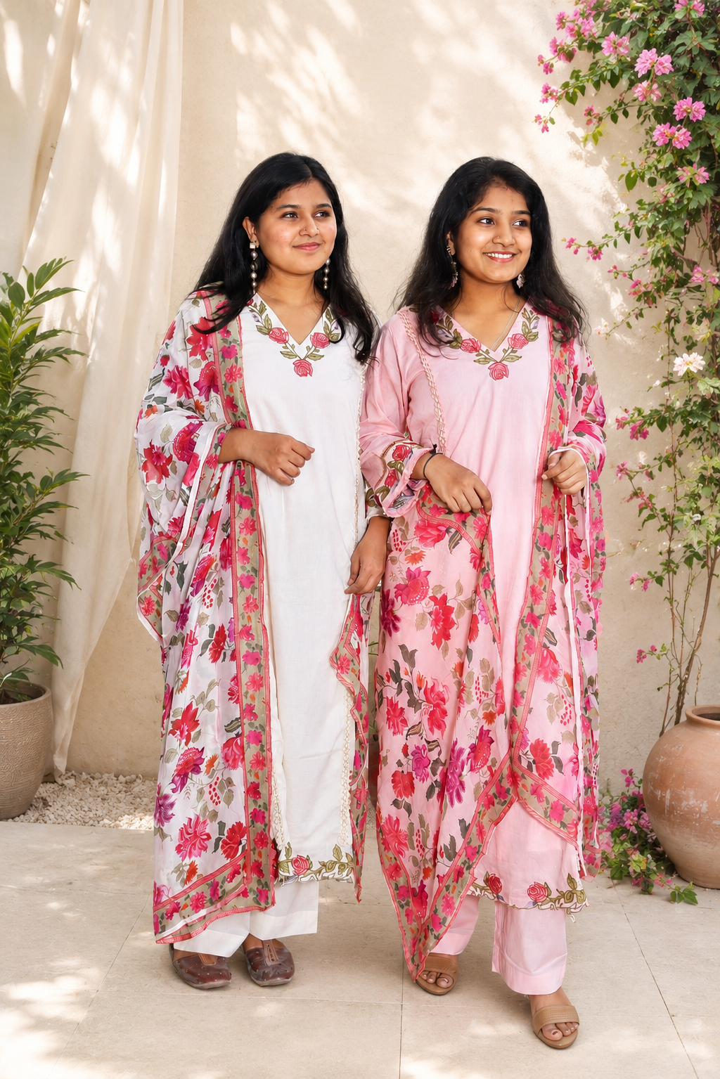 Rosé Garden Embroidered cotton - Image 6